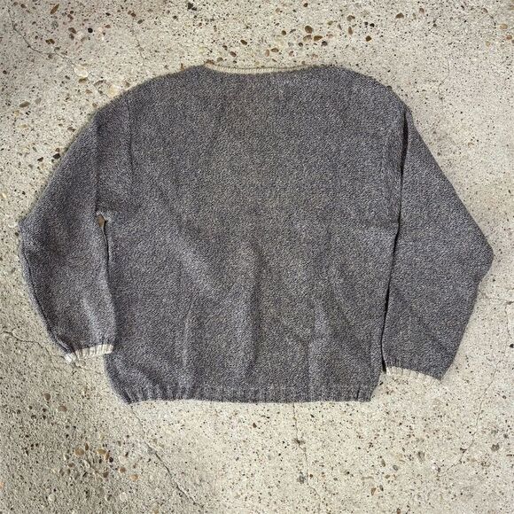 Vintage Woolrich Women's V-Neck Pullover Sweater Gray Size M - Picture 2 of 4